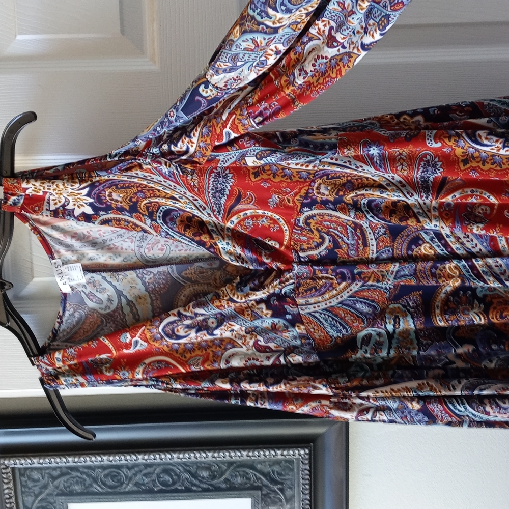 Boho Paisley cold shoulder tunic